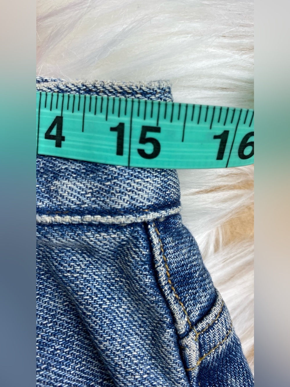 Agolde Light Blue Straight-Leg Denim Skirt with Center Slit - Picture 10 of 11